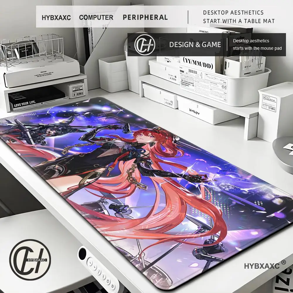 Anime Girl Mouse Pad Yinlin Wuthering Waves Gaming Mousepad Laptop Accessories Large Mouse Mat PC Office Large Keyboard Deskpad