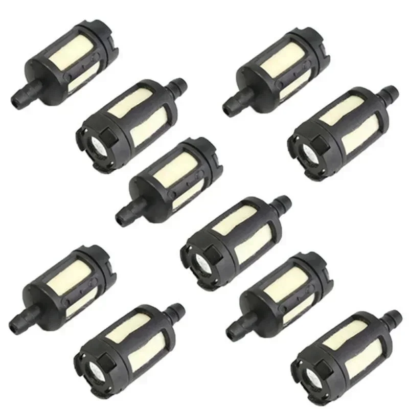 10 Pack Universal Fuel Filter for Gas oline Garden Equipment, Ideal for Grass Trimmers and Chainsaws