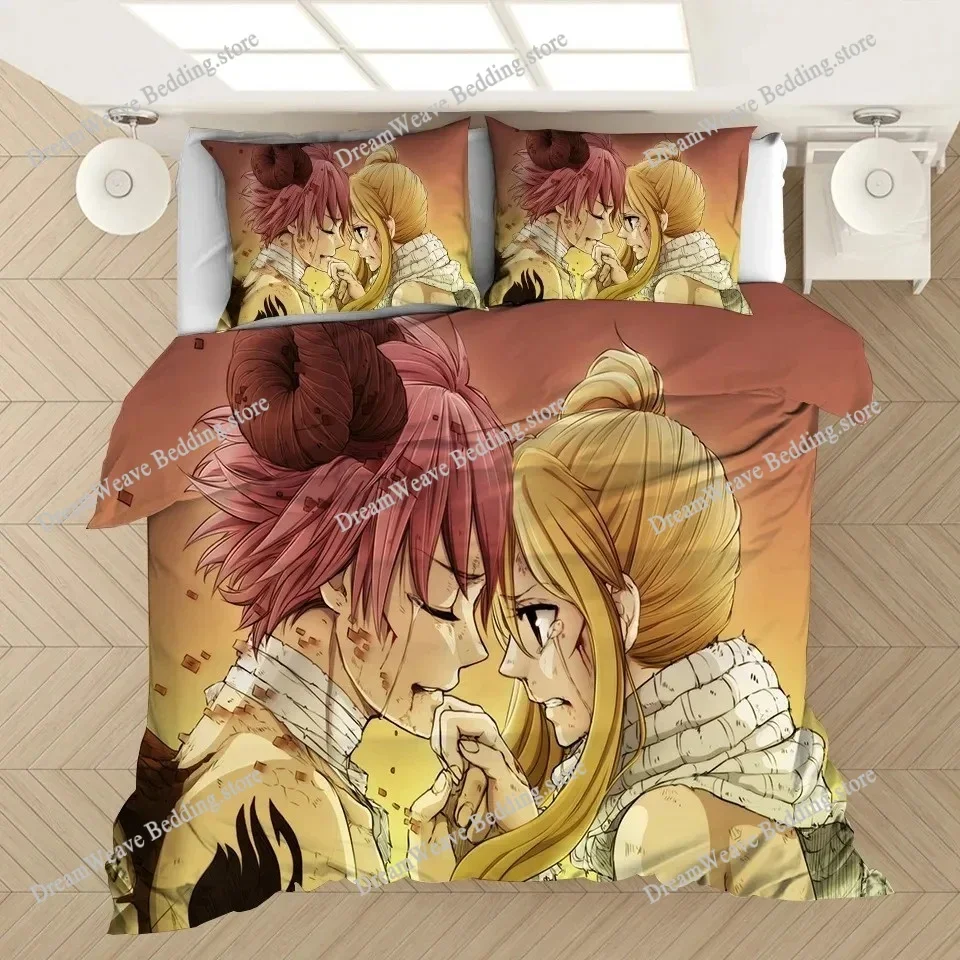 

FAIRY TAIL Bedding Set 3D Duvet Cover Sets Japan Anime Comforter Bedding Sets FAIRY TAIL Bedclothes (NO Sheet) AYR Luxury Gift