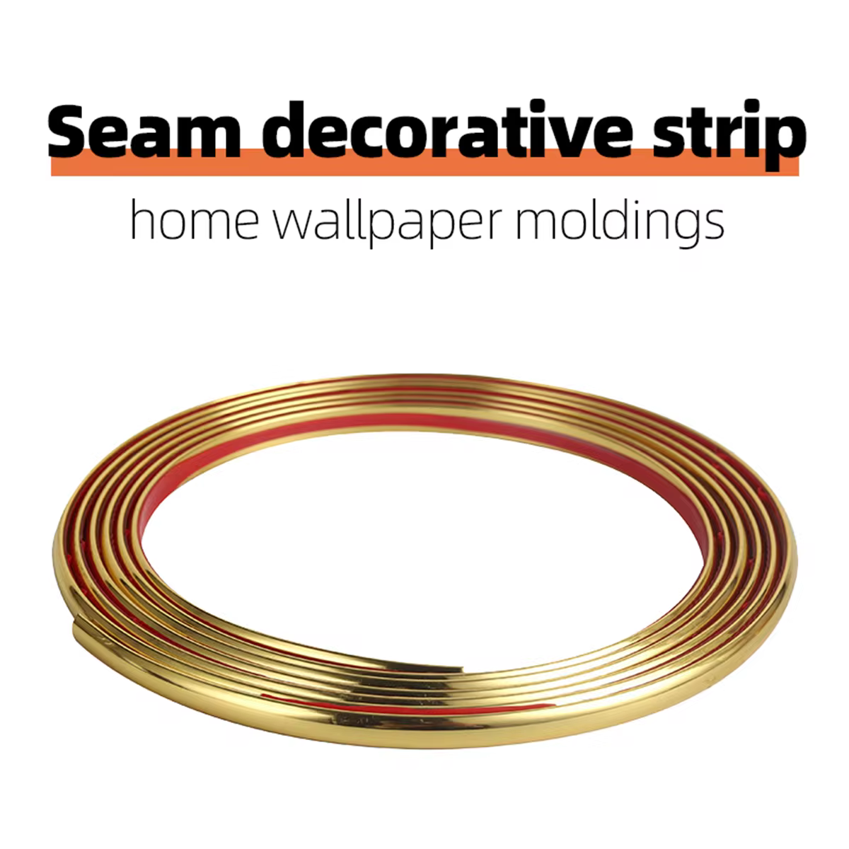 Wall Decor Line,European Self-Adhesive Light Luxury Trim Strip,PVC Material,Non-Metal,For Wall Glass Cabinet TV Curtain Wall Etc Line Decor
