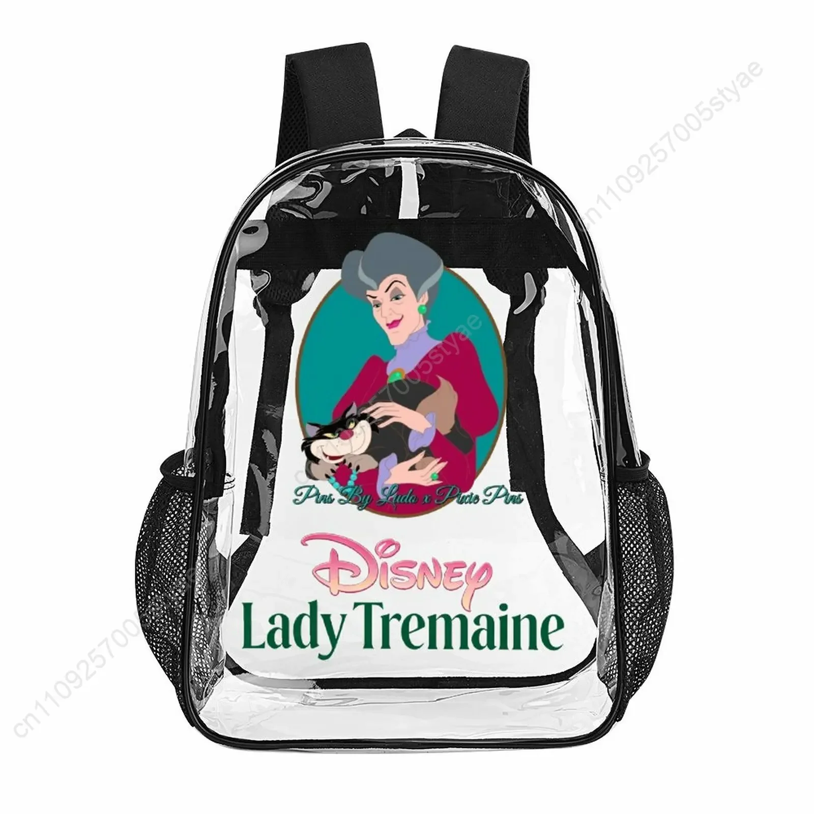 

Lady Tremaine Transparent Backpack Disney Cartoon Decorative Bag Design Your Photos Logos Text Customized Party Holiday Gifts