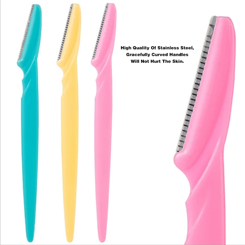 Imagen 2 del producto Recortador de cejas para mujer, afeitadora de cejas, hoja moldeadora de cejas, utensilio para eliminar el vello Facial, herramientas de maquillaje, 3 uds.