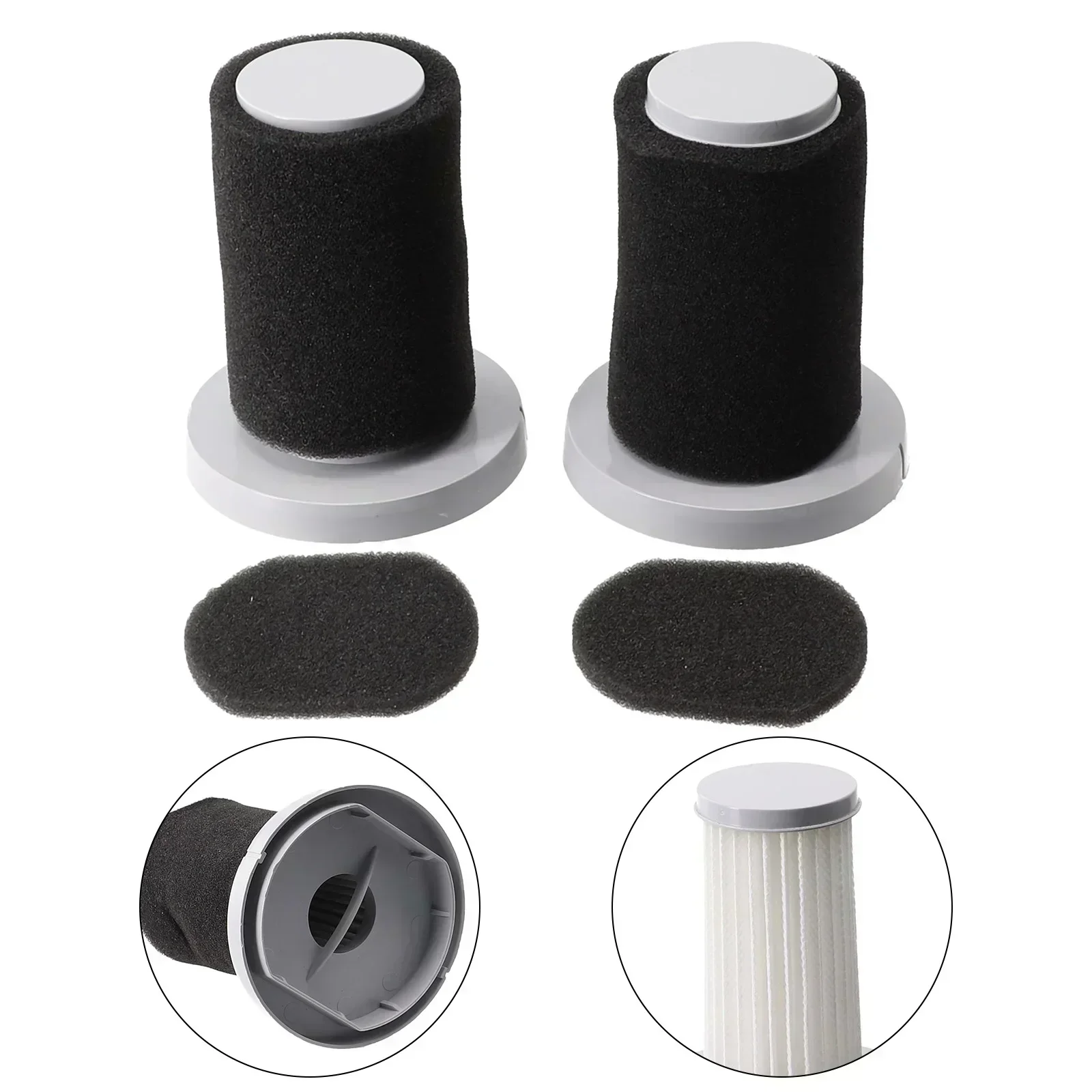 2pcs Filter Sponge Covers Elements For Deerma DX700 DX700S Wireless Vacuum Cleaner Parts Dust Produced Clean Micro-dust