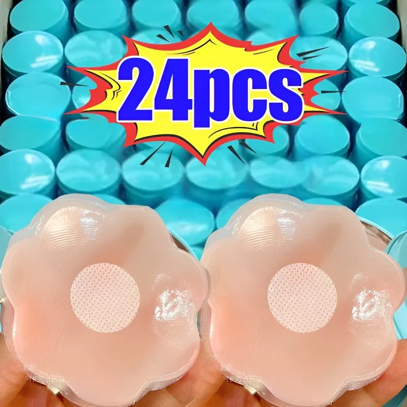Многоразовые женские лепестки груди, чехол для сосков, невидимый клейкий лепесток, без бретелек, с открытой спиной, наклейка на бюстгальтер, силиконовые наклейки на грудь