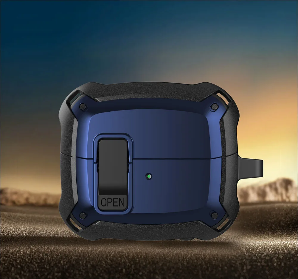 Per Samsung Galaxy Buds 3 Pro Armor Custodia antiurto con blocco interruttore sicuro Cover per Galaxy Buds 3 Auricolari Accessori Coque