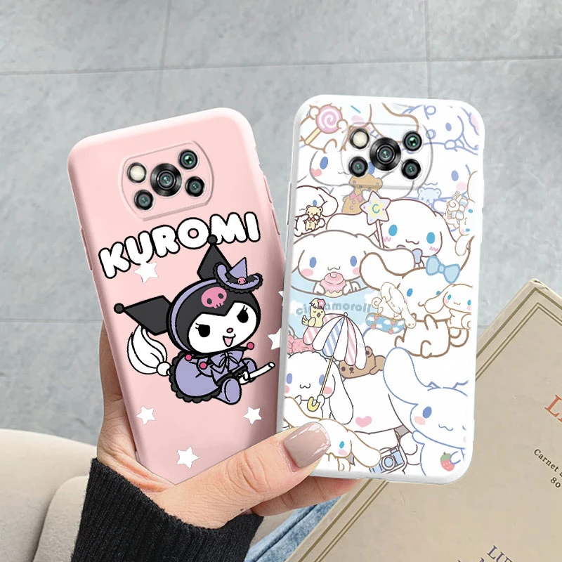 Cute Cartoon Phone Case for Xiaomi POCO X3 NFC Pro Cover Girls for xiaomi poco x3 nfc Anti-drop Kuromi Melody Cinnamoroll Case