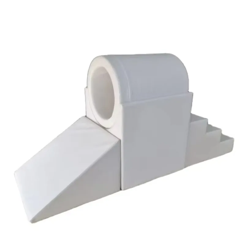 

Modern Grey pink Soft Play Climbers Tunnel Climbing Training All White Toddler Soft Play Little Baby Playing Soft-play-equipment
