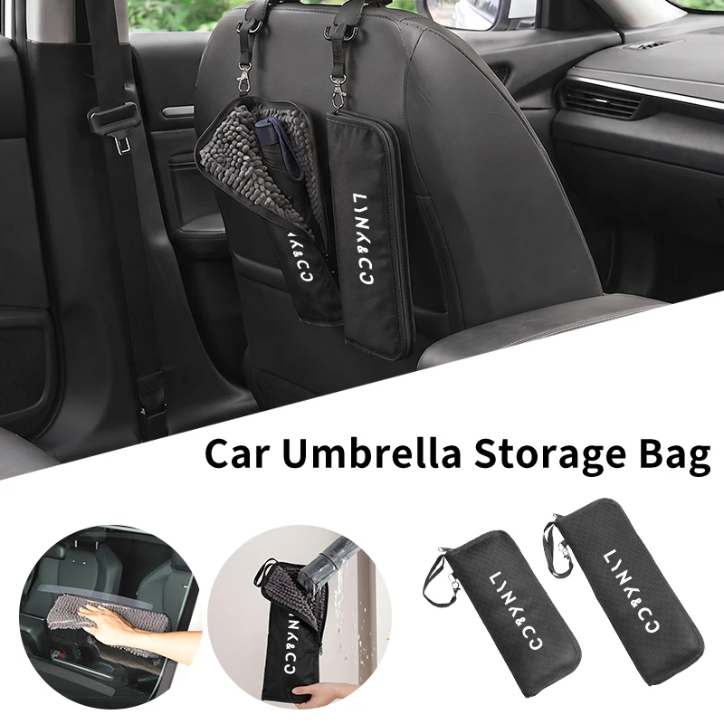 Car Seat Back Umbrella Bag Waterproof Storage Pouch Auto Accessories For LYNK&CO 06 03 05 08 09 01 02 Hatchback BX11 EX11