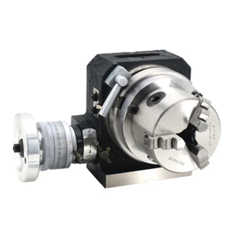 New Large 4/6 Inche Three-jaw Chuck Milling Machine Indexing Head Rotary Table Universal Indexing Plate Rotating Vertical Horizo