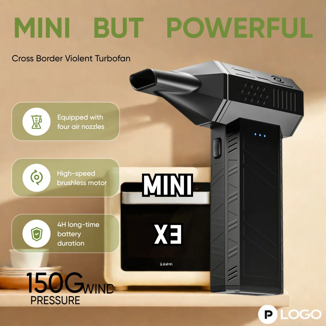 

Violent Turbofan X3 Мини-ручной вентилятор Бесщеточный двигатель Промышленный пылеуловитель Открытый вентилятор Пылесос