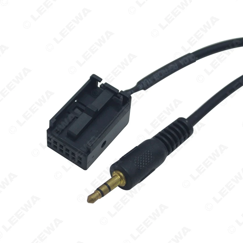 LEEWA 1PC Car 12PIN Audi Radio 3.5mm AUX-IN Adapter Cable For Opel CD30 MP3 CDC40 CD70 NAVI DVD90 NAVI AUX Wire #CT6000