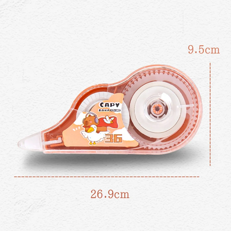Прочная корректирующая лента с изображением капибары, портативная корректирующая лента большой емкости, милые школьные принадлежности, студенческие канцелярские принадлежности, подарки