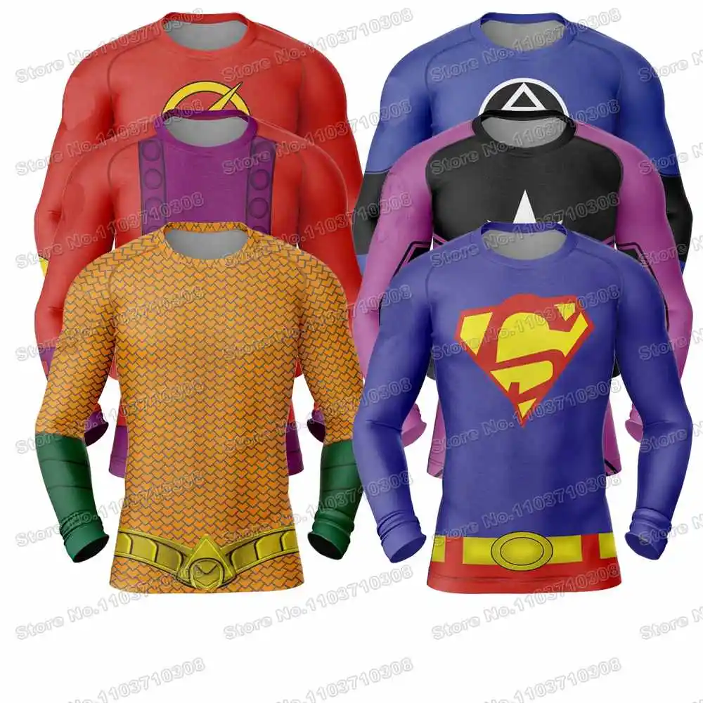 21th Anime Cartoon Rash Guards Surfing Jersey Beach Trousers Swimwear Diving Gym Long sleeves MMA BJJ Men Jiu Jitsu Fitness Sets