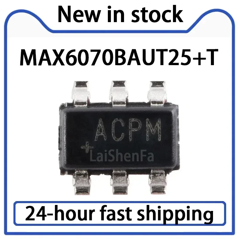 1PCS MAX6070BAUT25+T Package SOT-23-6 Low Noise, High Precision Voltage Reference Chip in Stock