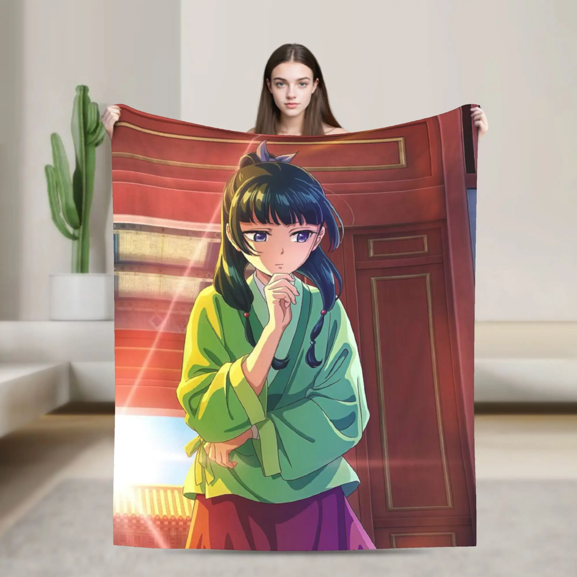The Apothecary D-Diaries Maomao  Gift Blanket For Men Women Cozy Soft  Throw Blankets for Sofa 50x60 Inches Multiple Sizes