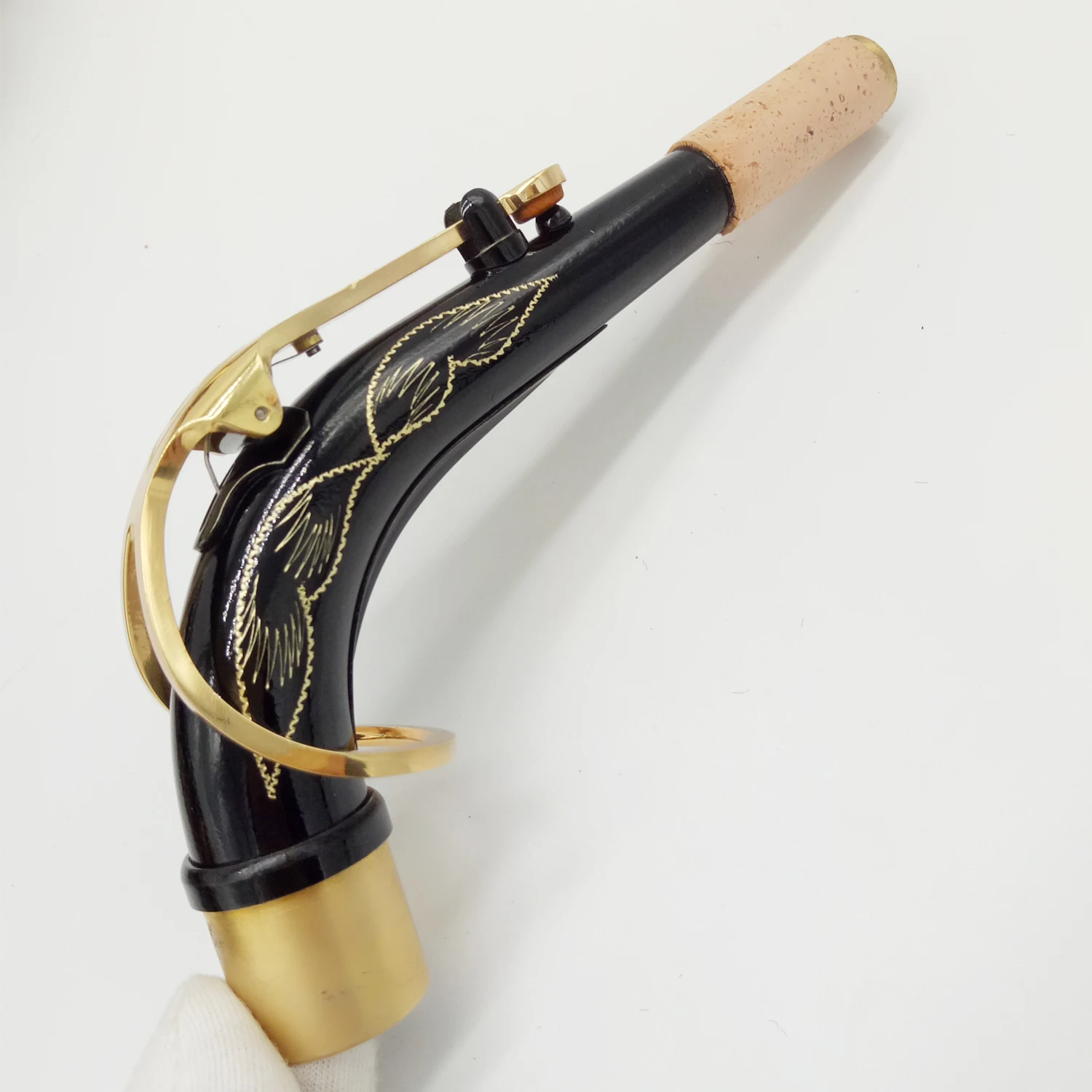 

Brand New Professional Instrument Alto Saxophone Neck Brass Black Lacquer Sax Neck Alto