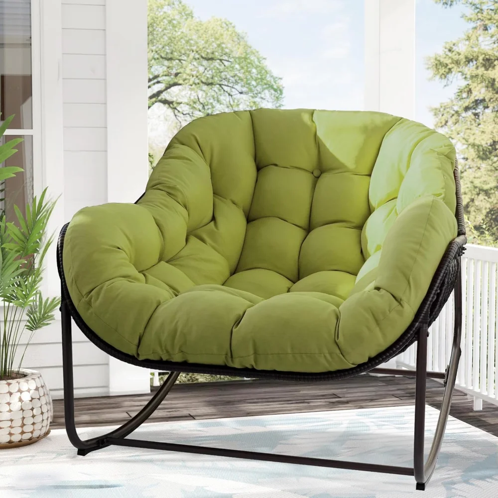 

Oversized Papasan Chair with Cushion and Frame for Indoor& Outdoor