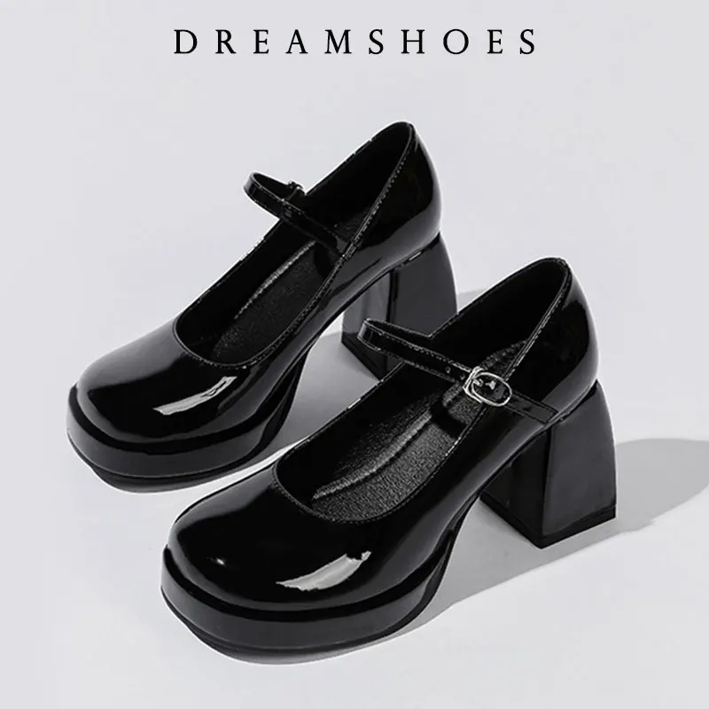 

Women's High Heels Pumps Mary Janes Shoes Platform Pink Black Red Heeled Working Party Dance Wedding Female Shoes