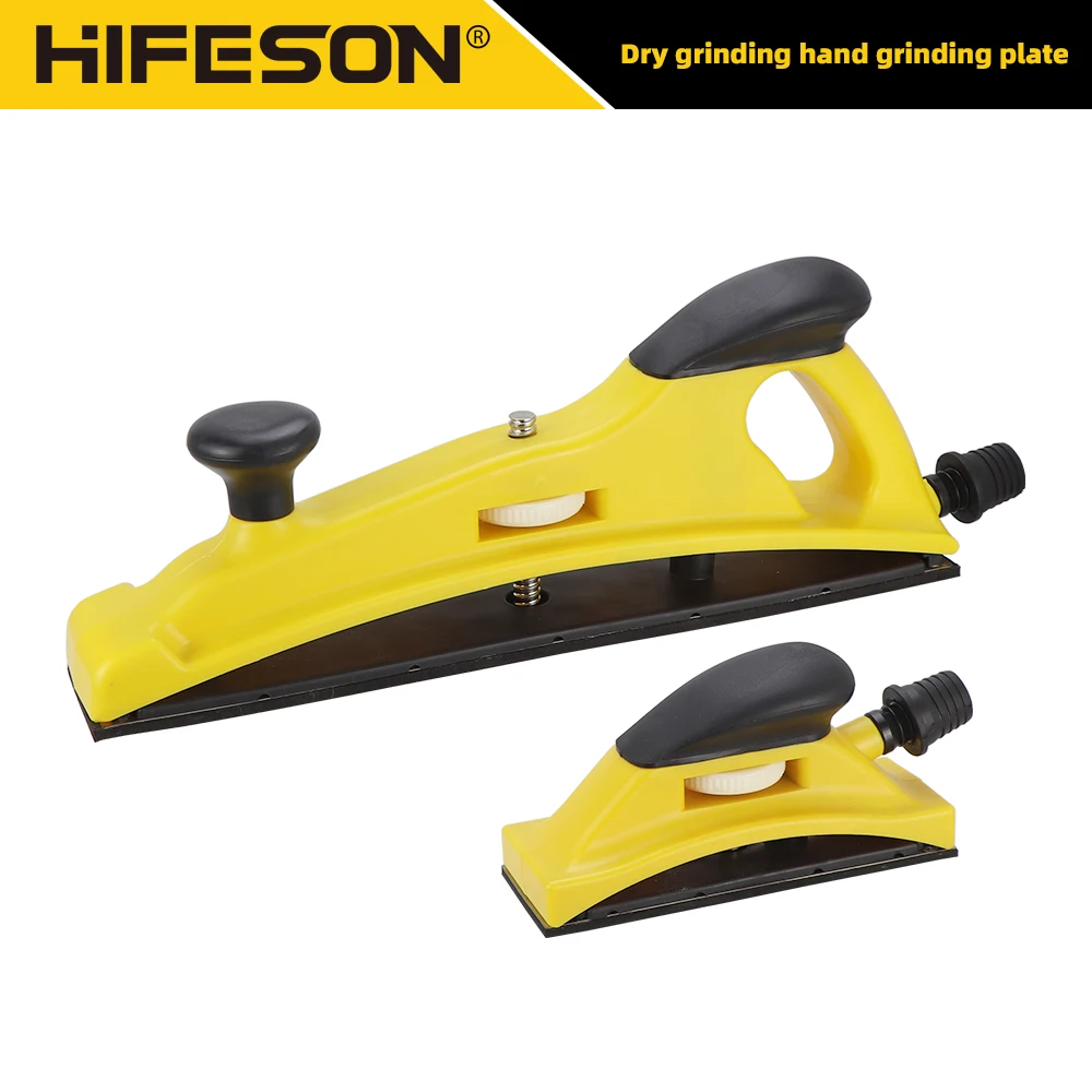 

HIFESON Deformed Hand Grinding Block with lock wheel Vacuum Backing Polishing Pad Abrasive Tools Handheld Polisher Sander