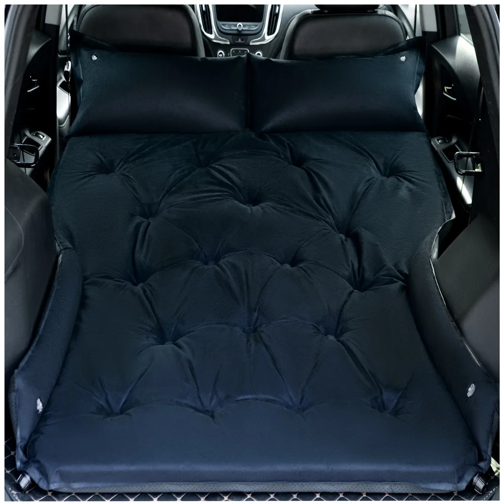 Suede Non-Slip Camping Travel Self Inflating Car Mattress Folding Car Bed Mattress Comfort Durable Air Bed Car Sleeping Mattress