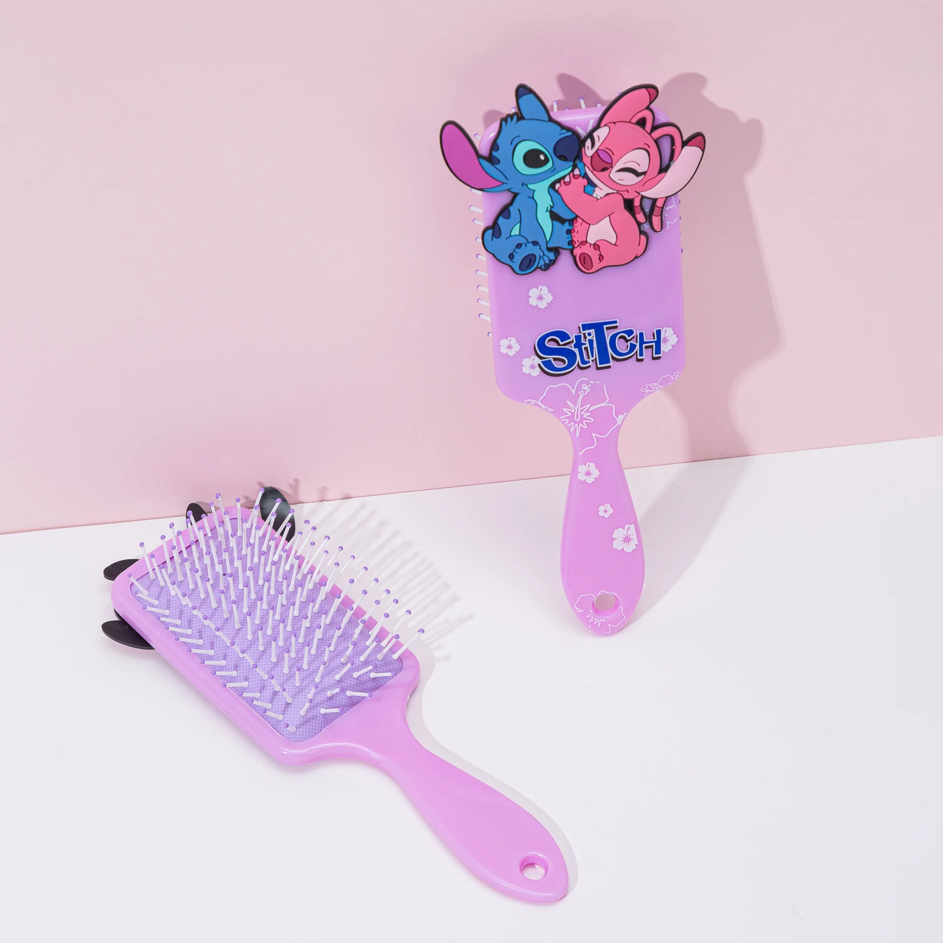 Miniso Disney Anime Lilo & Stitch Comb Series Cartoon Stitch Peripheral Air Cushion Massage Comb Children Girl Student Comb Gift