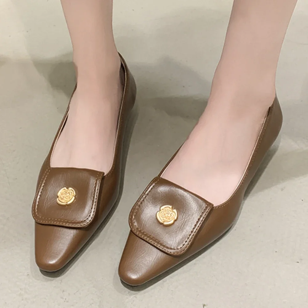 Vrouwen Pumps Luxe Zwart Lakleer Hoge Hakken Mode Puntige Neus Damesschoenen Kantoordame Slip-On Werkhakken Vrouwen Loafers