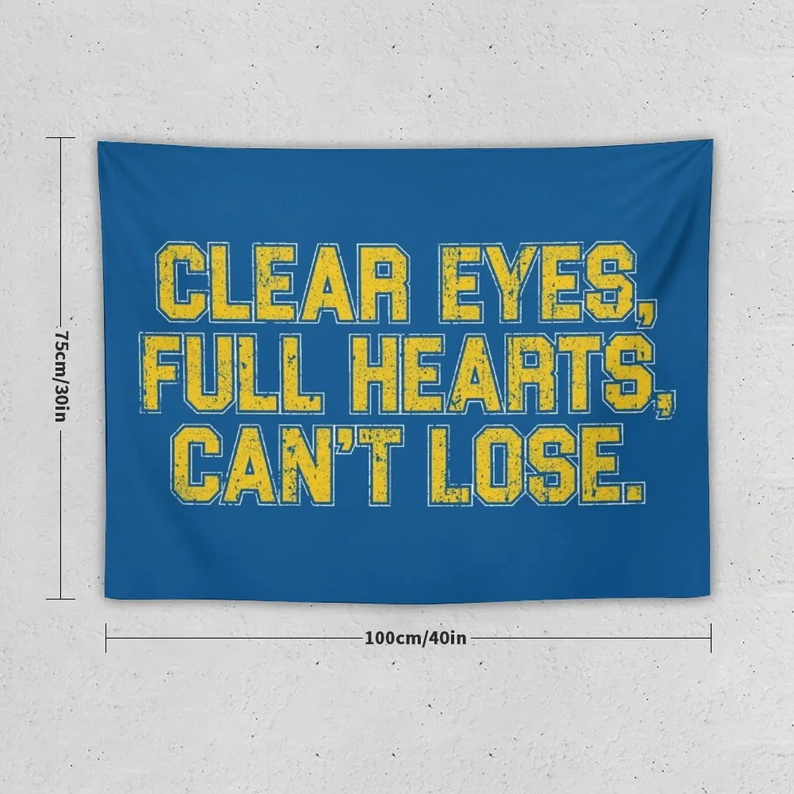 Clear Eyes, Full Hearts, Can't Lose. Tapestry Wall Art House Decor Room Decorating Aesthetic Tapestry