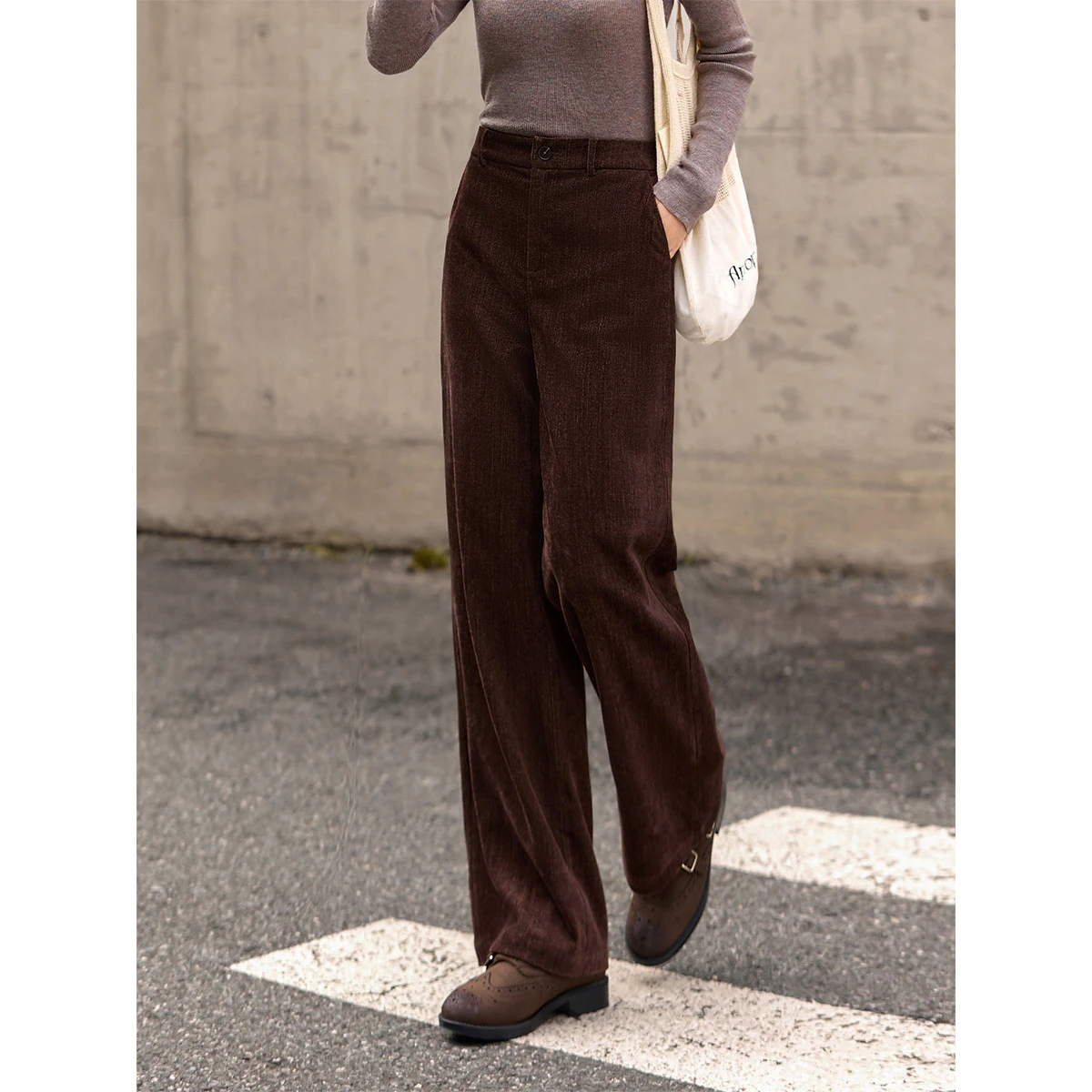 กางเกงลำลอง VIMLY สำหรับผู้หญิง ฤดูหนาว 2025 ดีไซน์เรียบง่าย เนื้อผ้ากำมะหยี่ สวมใส่สบาย ทรงหลวม ใส่ได้หลากหลายโอกาส เสื้อผ้าผู้หญิง รุ่น A3781