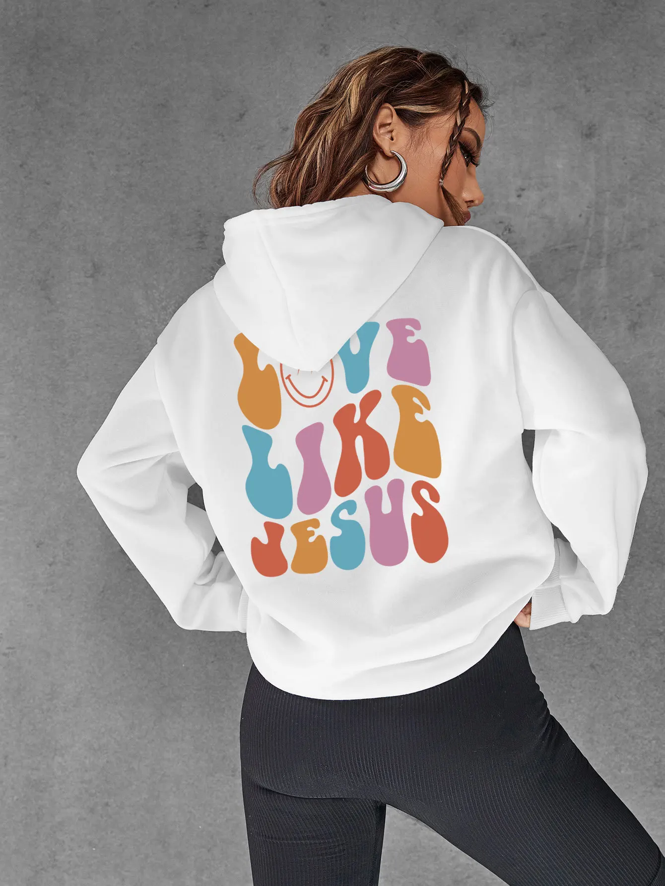 2023 Houden Van Zoals Jezus Hip-Hop Sweatshirt Met Hoodie-Print Mannen Vrouwen Oversized Fleece Streetstyle Trui Lente-En Herfsttops