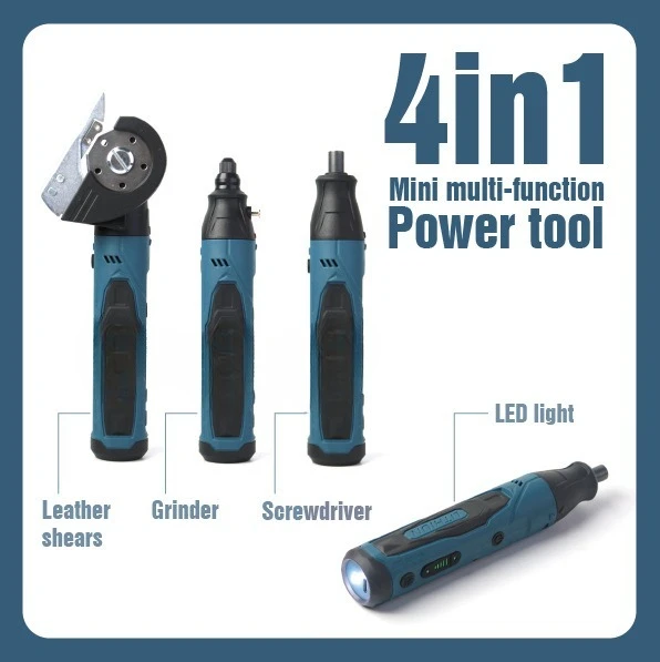 4V multifunctional electric screwdriver scissors small mini electric grinder polishing cutting jade carving