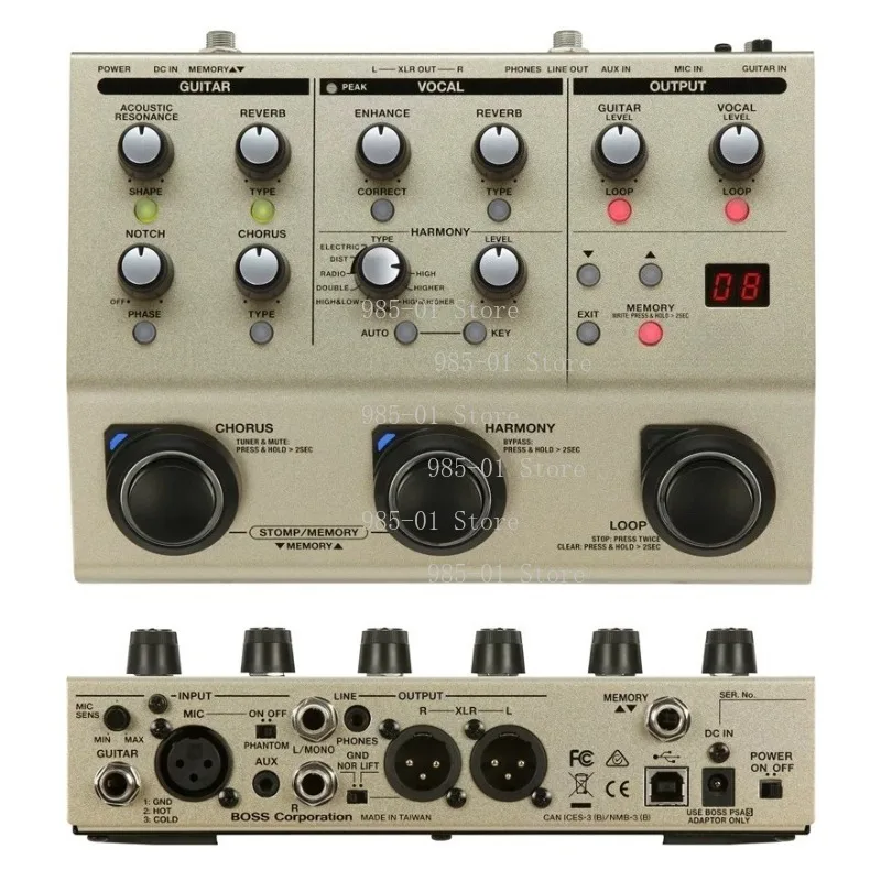 Acoustic Guitar Effect Vocal Harmony Processor Pedal for Live Performance Recording