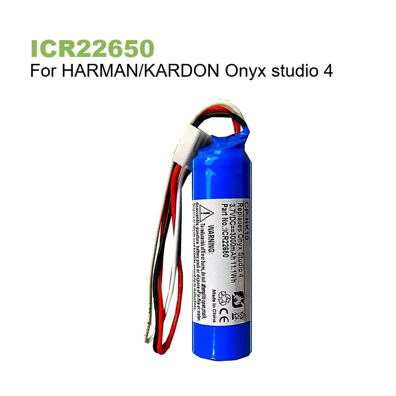 Akku für Harman Kardon P954374 Onyx Studio 1 2 3 4 5 6 Esquire 2 Mini-Lautsprecher Loudspeake P954374 LI11B001F ICR22650 P655252