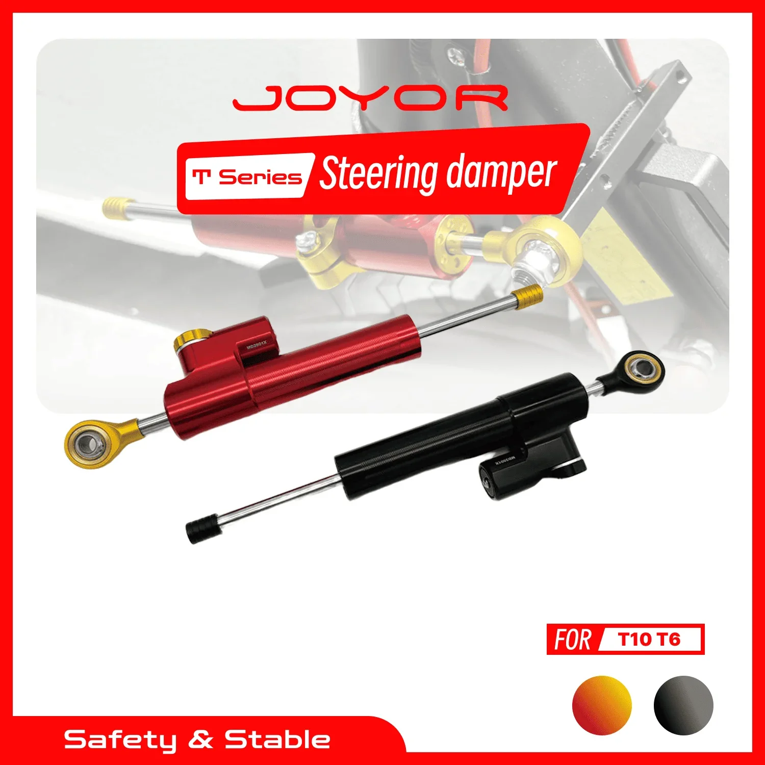 

Jofen Electric Scooter Steering Damper Kit for JOYOR T6 T6-E T6-E-PRO T10 Refuse Death Wobble Handlebar Swing
