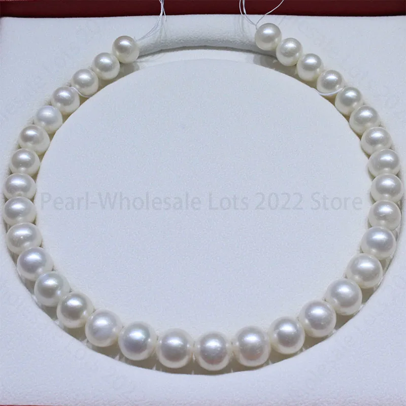 

Ожерелье из натурального жемчуга 9-13 мм, круглые жемчужины с сильным блеском, ювелирное украшение, цепочка для мамы, оптом