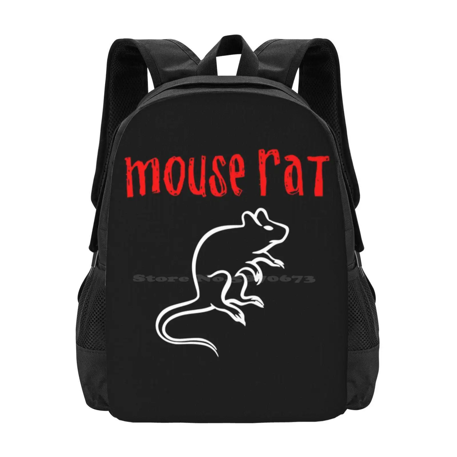 Mouse Rat School Bag Big Capacity Backpack Laptop Parks And Recreation Parks Recreation Mouse Rat Ron Swanson Leslie Knope