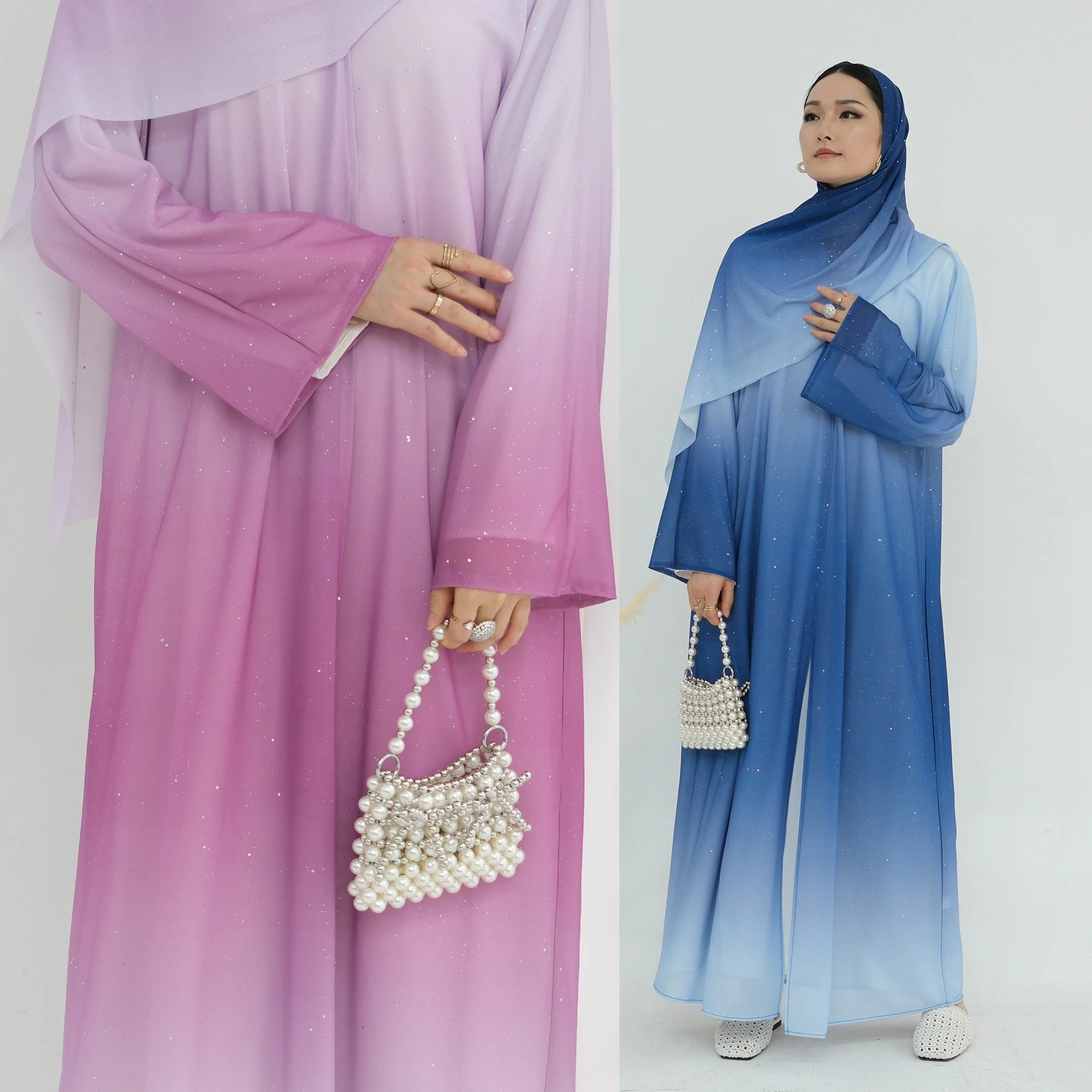

Eid Women Abaya Scarf Muslim Open Dress Jalabiya Ramadan Vestidos Largos Islam Party Dresses Arab Long Robe Morocco Dubai Kaftan