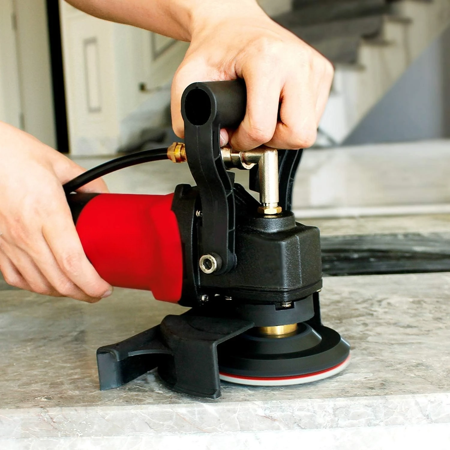 ZZZ-800W/110V Lucidatore/smerigliatrice a umido da 4'' a velocità variabile e tamponi per lucidatura diamantati in granito Lucidatore per calcestruzzo Lucidatore per pietra