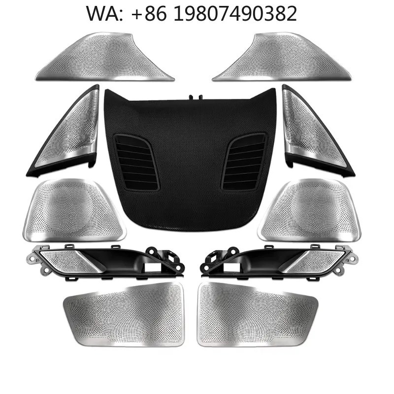 Front Tweeter Luminous Cover LED Atmosphere Lamp, 64 Color Dynamic Interior Ambient Strip Fit G30 Mid Sedan Speaker Decor Mod Pa