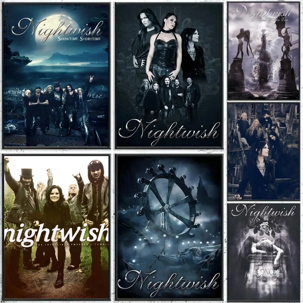 Rack Band Nightwishs Poster HD Waterproof Self-Adhesive Wall Art – Multi-Scene Use Top Gift Pick
