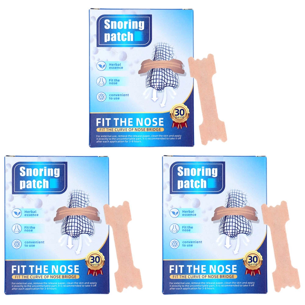 Bandes nasales anti-ronflement 30/60/90 pièces, aide respiratoire pour le sommeil, ouvertures nasales pour le sport et la nuit, soulagement du ronflement