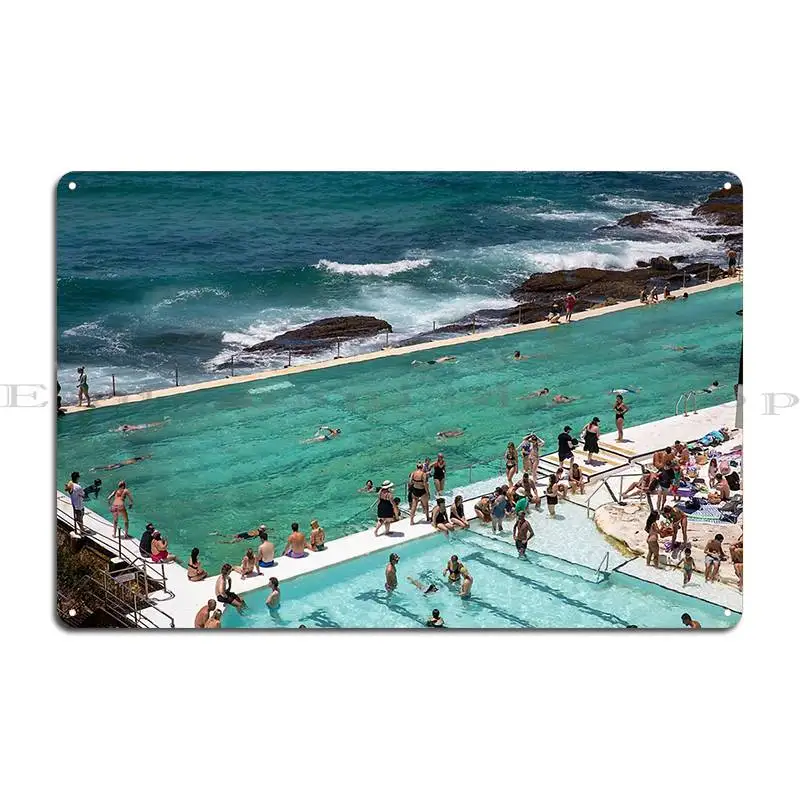 Bondi Icebergs Pool Metal Sign Garage Cave Custom Rusty Create Tin Sign Poster