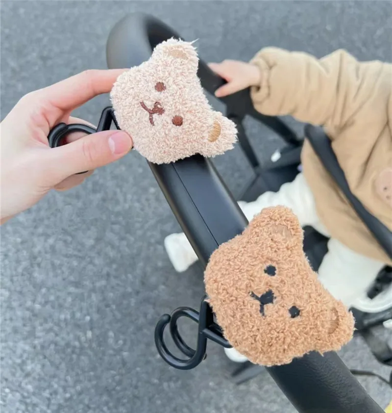 Crochet Ours Mignon pour Sac de Bébé, Accessoire de Poussette, Rotatif, Résistant à 360 °