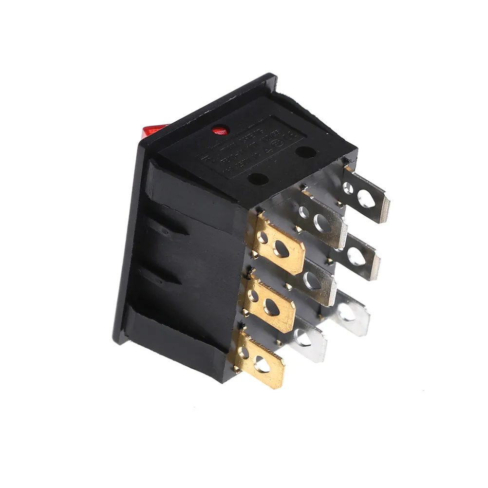 

New KCD3 34*40 Big Rocker Switch 9 Pin 2 Position Three-Way Red Light Universal Car Auto Electrical Control Accessory