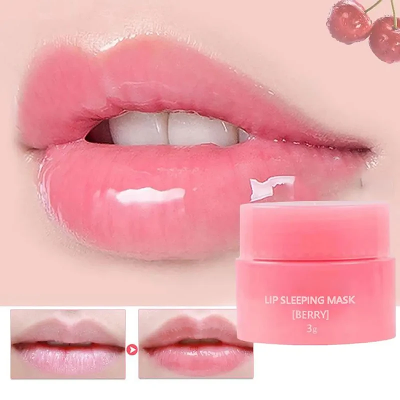 Original Strawberry Lip Sleeping Mask Moisturizing Nourish Lip Balm Fade Lip Lines Lip Care Night Sleep Hydrated Lip Mask