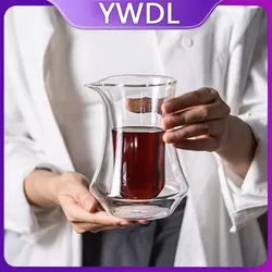 YWDL 300ml Double-layer Glass Coffee Sharing Pot Transparent Hanging Ear Hand Brewed Coffee Tasting Cup for Household Use