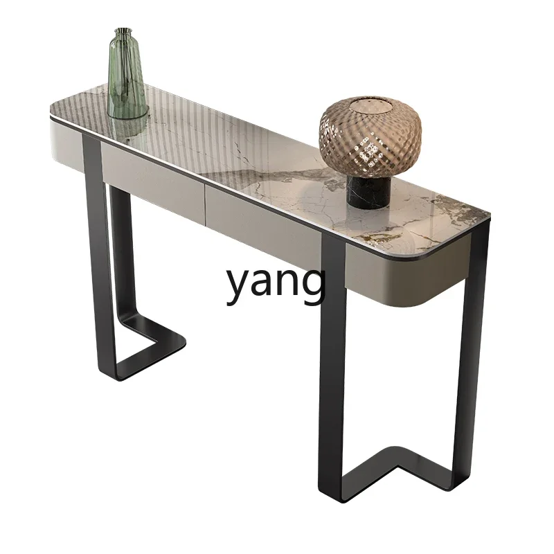 

LTT light luxury style wall entrance table simple corridor aisle storage entrance platform