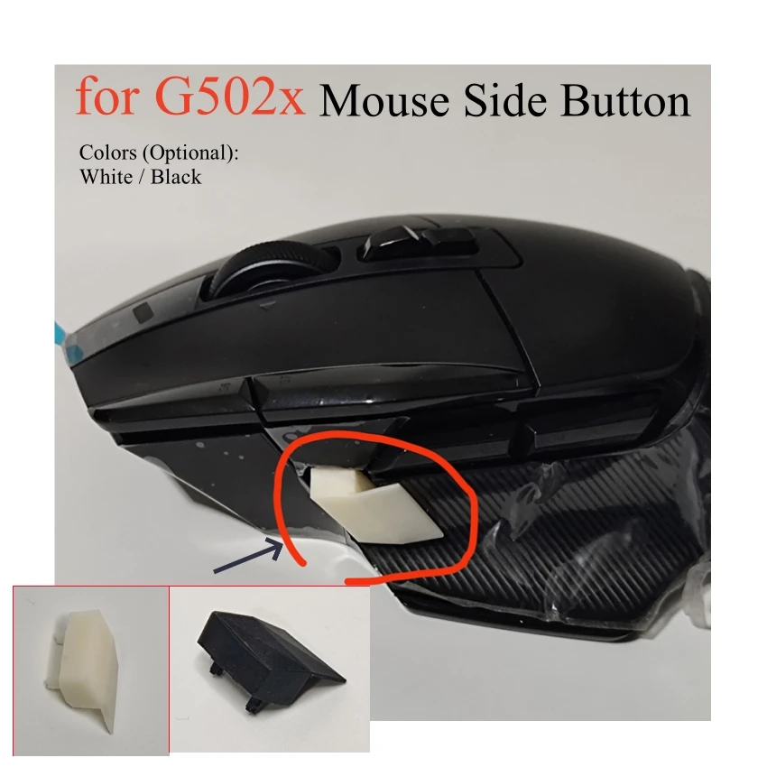 

1PC Black/White Mouse Side Button for G502X Mouse Replacement Repair Accessories