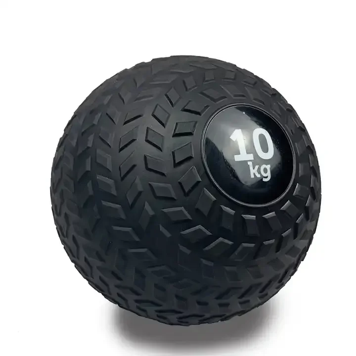 Black No-slip PVC Durable Sand-Filled No-Bounce Slam Ball for Strength and Cross Workout Textured Slam Medicine Ball