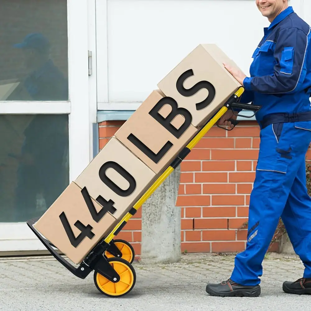 Przenośny aluminiowy wózek na bagaż o udźwigu 200 kg, składany wózek do podróży, biura i dla osób z ograniczeniami w mobilności.