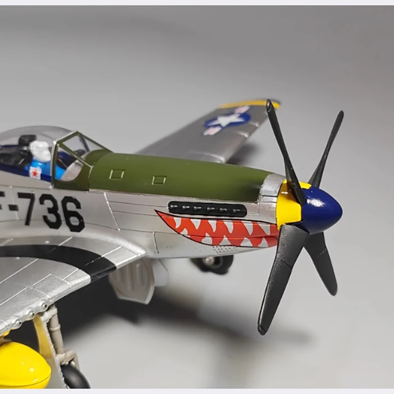 Diecast 1:48 Scale P51 P-51 Mustang fighter Alloy Finished Aircraft Simulation Model Toy Souvenir Gifts For Adult Boy